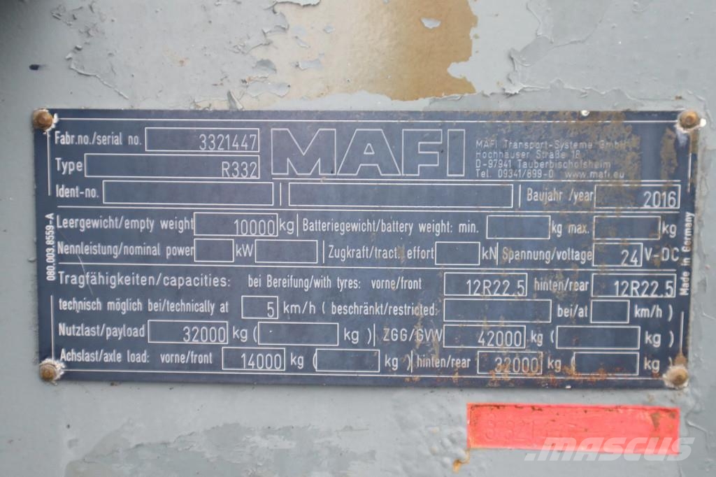 Mafi R332 | 4X4 | 32 TON | ROTATING SEAT Terminaalitraktorit