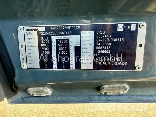 Scania R500 Kipphydraulik / Retarder / Euro6D Tracteur routier