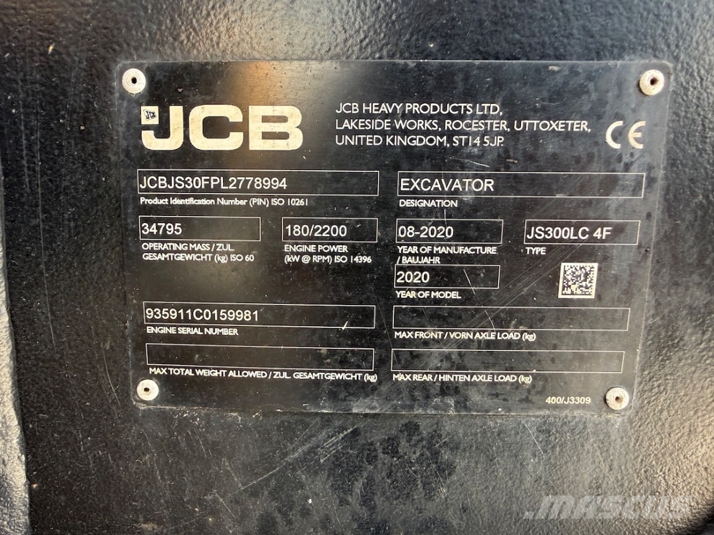 JCB JS 300 LC 4F - JS 300 - JS 330 大型油圧ショベル12t以上（パワーショベル・ユンボ）