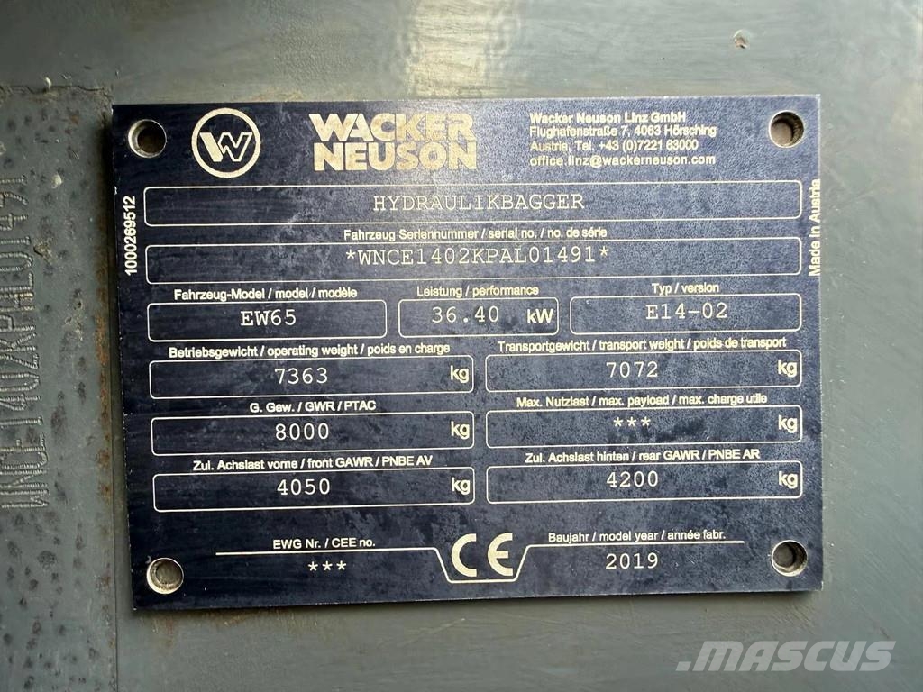 Wacker Neuson EW65 | A/C Excavatoare 7t - 12t