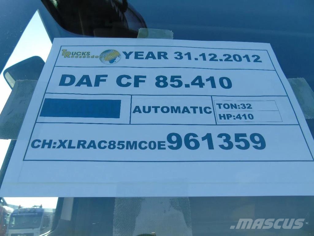 DAF CF 85.410 + 8X2 + PALFINGER 16002 +EURO 5 + REMOTE Grúas todo terreno