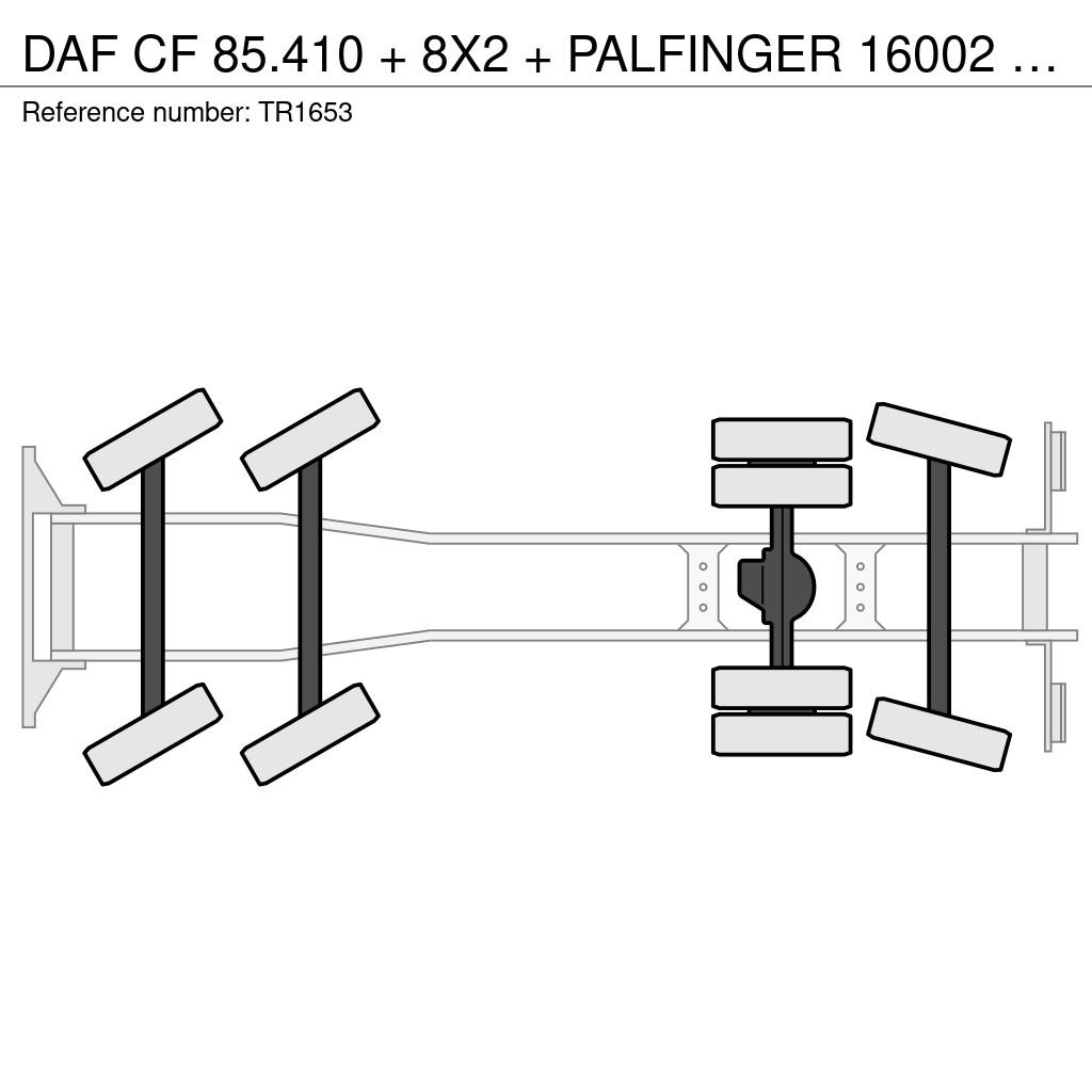 DAF CF 85.410 + 8X2 + PALFINGER 16002 +EURO 5 + REMOTE Grúas todo terreno