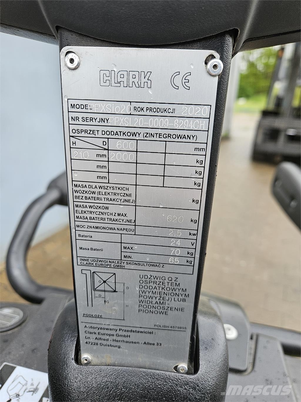 Clark PPXsio20 (li-ion) Ajettavat pinoamisvaunut