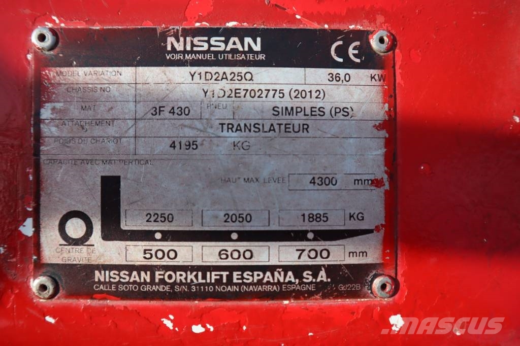 Nissan Y1D2A25Q 2500 kg Dieselové vozíky