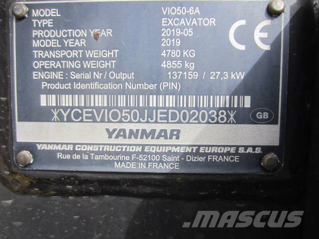 Yanmar Vio 50 Miniekskavaatorid < 7 t