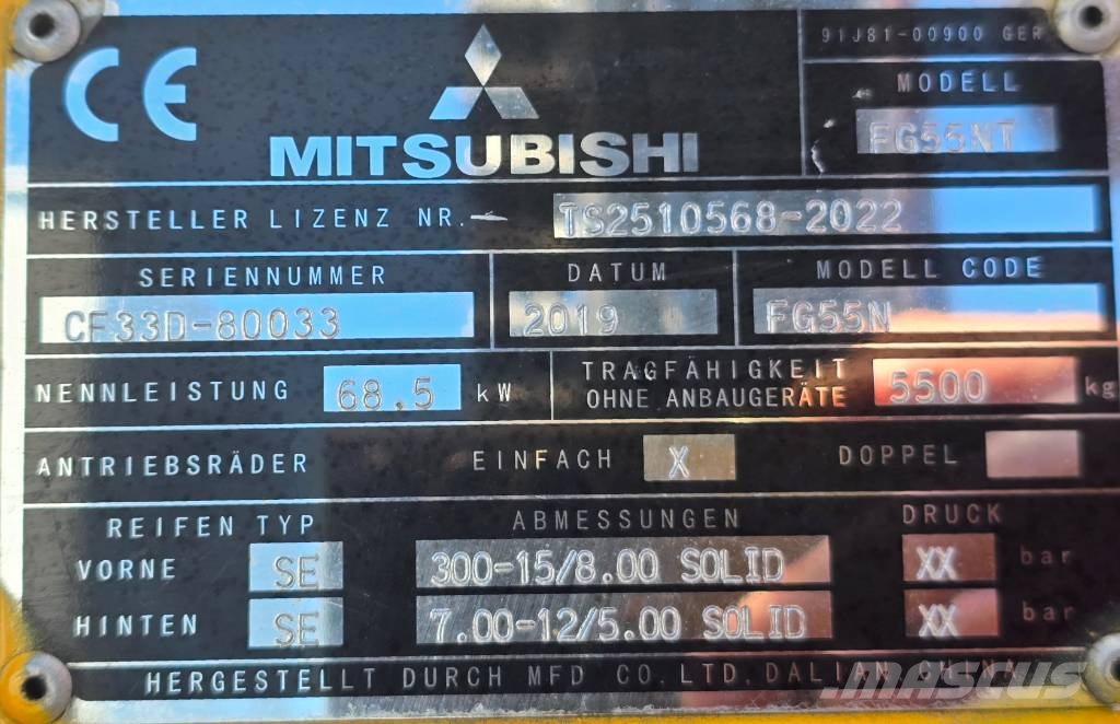 Mitsubishi FG 55 NT Plinski viljuškari