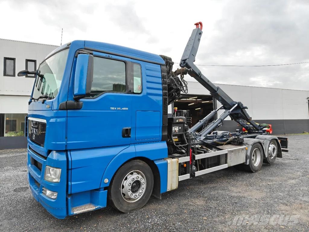 MAN TGX 26.400 Container Hyvalift Crane HIAB 144 Camiones polibrazo