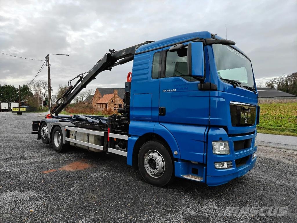 MAN TGX 26.400 Container Hyvalift Crane HIAB 144 Camiones polibrazo