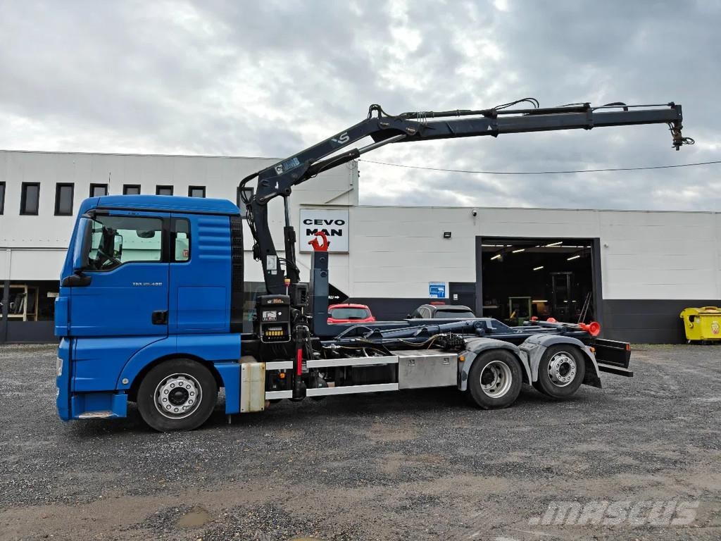MAN TGX 26.400 Container Hyvalift Crane HIAB 144 Camiones polibrazo