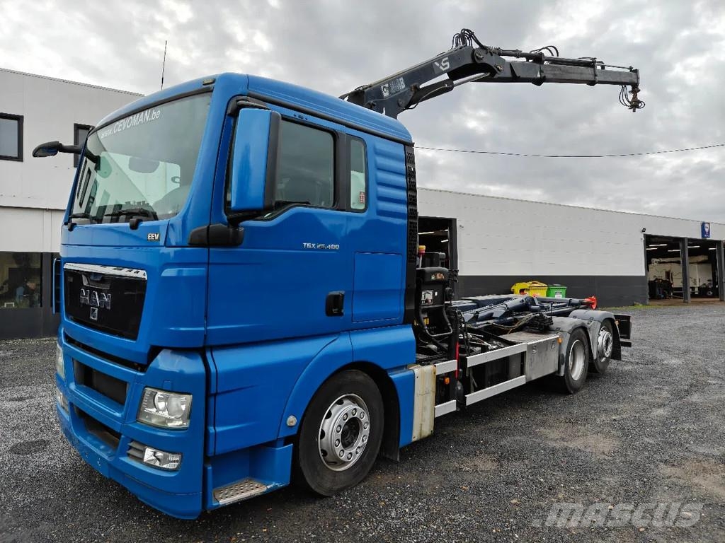 MAN TGX 26.400 Container Hyvalift Crane HIAB 144 Camiones polibrazo