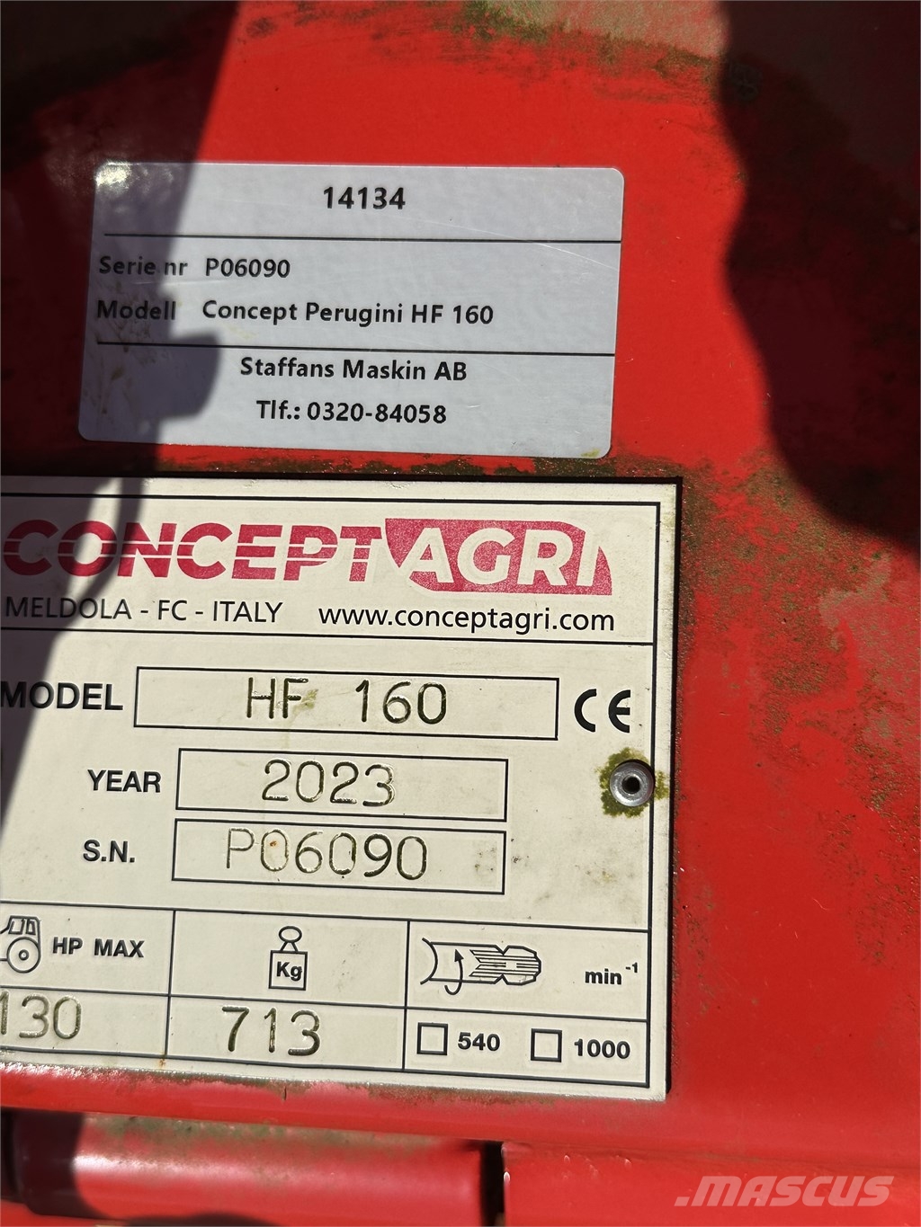 Concept Perugini HF160 Motoreggen / Rototiller