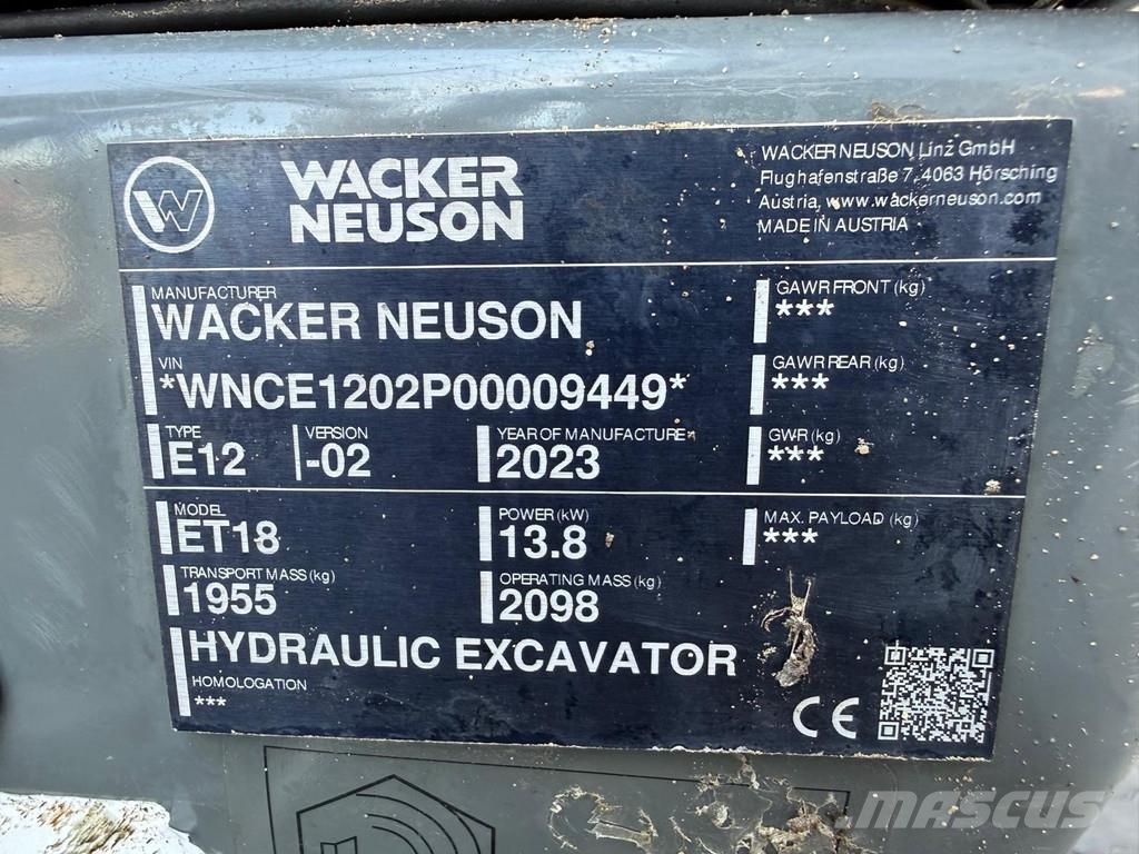 Wacker Neuson ET18 VDS | Powertilt Minikoparki