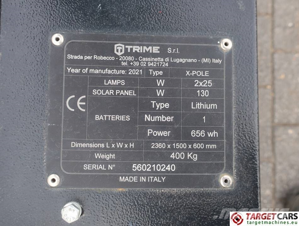 Trime X-Pole 2x25W Led Solar Tower Light Torres de iluminación