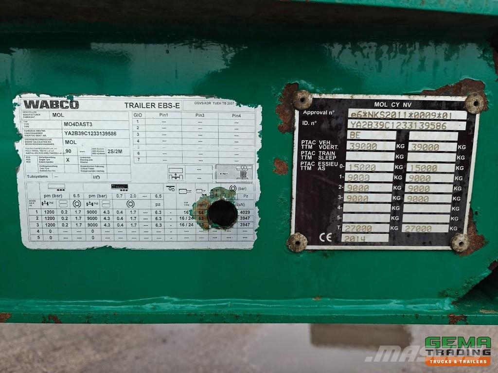 MOL MO4DAST3 3-Axle SAF - Tipper 30m³ - ALU/Steel - Di نصف مقطورات قلابة