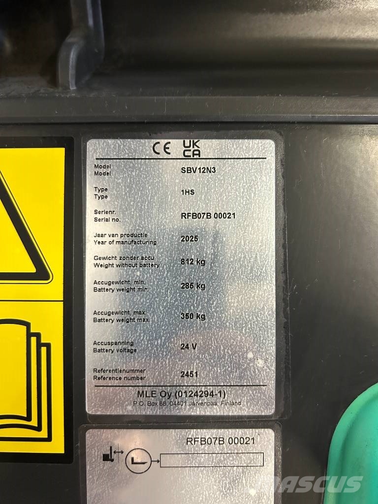 Mitsubishi SBV 12 N3 Käyden ajettavat pinoamistrukit