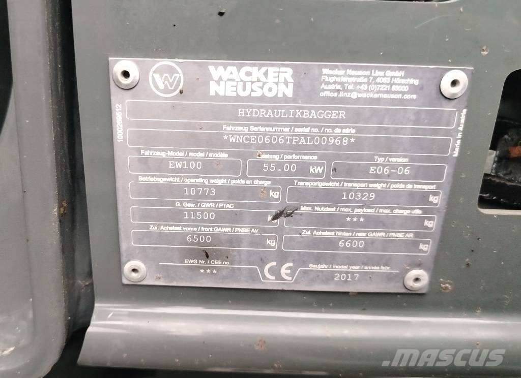 Wacker Neuson EW 100 Wielgraafmachines