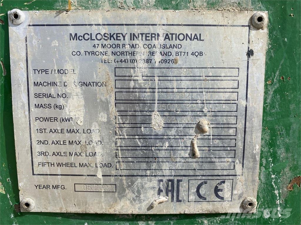McCloskey VTS95 Мобильные дробилки