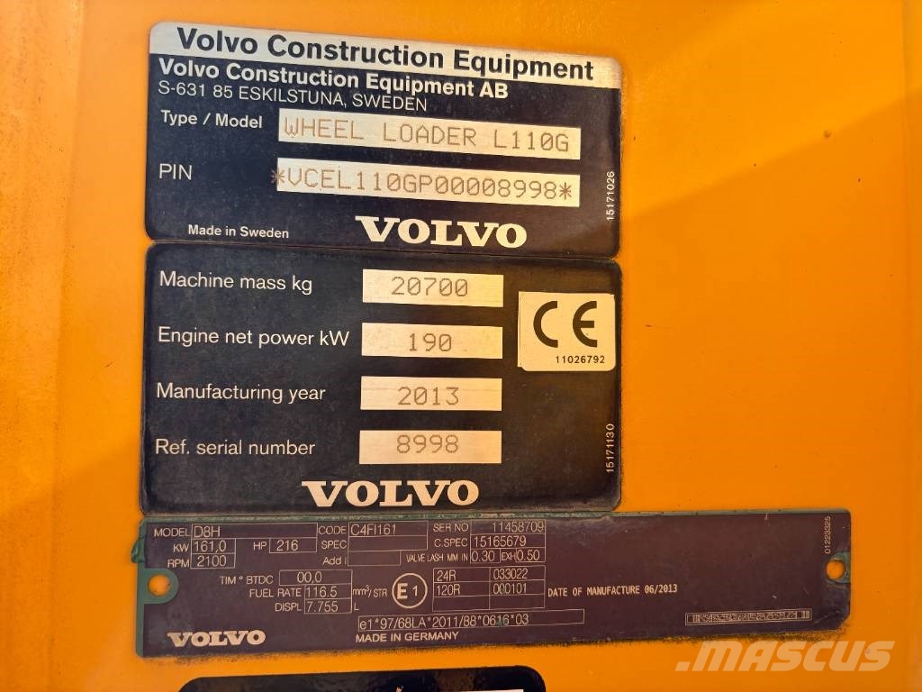 Volvo L 110 G Kolesni nakladalci