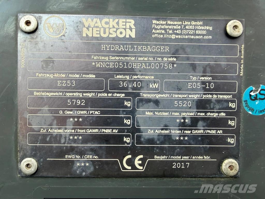 Wacker Neuson EZ53 | Engcon S45 Mini bagri <7t