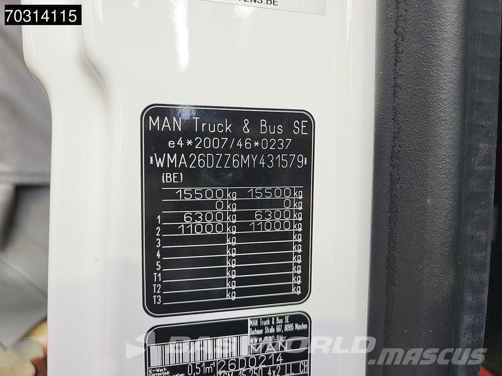MAN TGM 15.250 4X2 42.000 kms! 15 tons BDF Automatic F Containertrucks met kabelsysteem