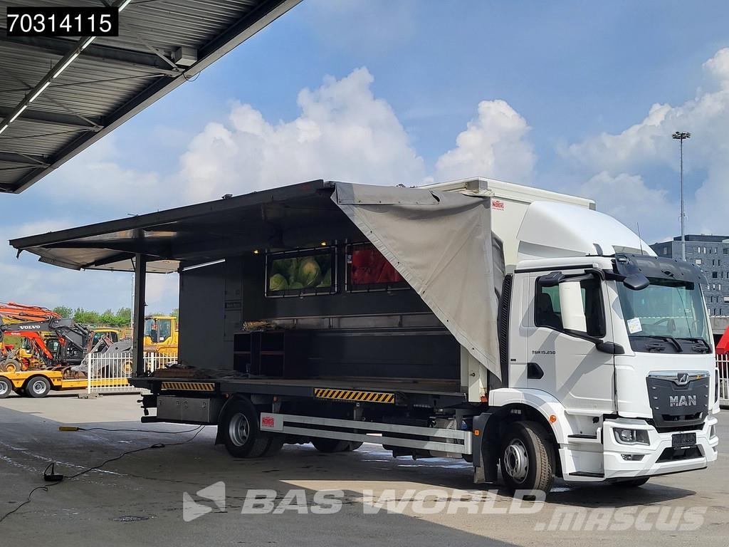 MAN TGM 15.250 4X2 42.000 kms! 15 tons marktwagen BDF Savivarčiai su kabeliniu keltuvu