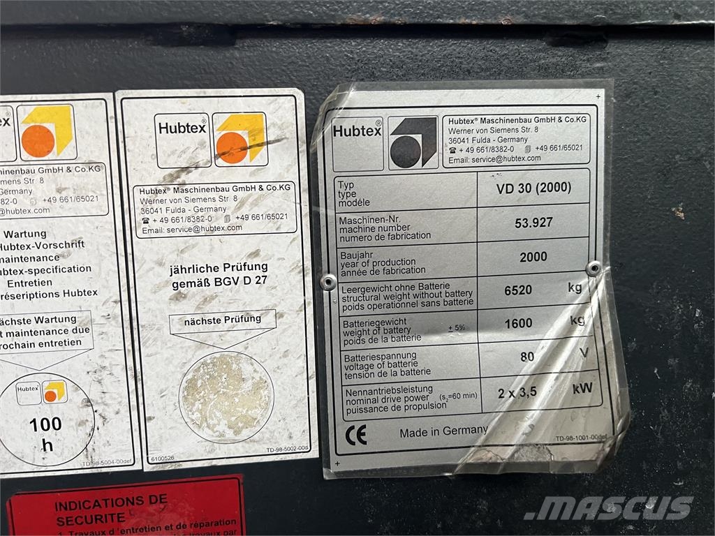 Hubtex VD30 / 2019 Batterie Viljuškari sa 4-stranskim dohvatom