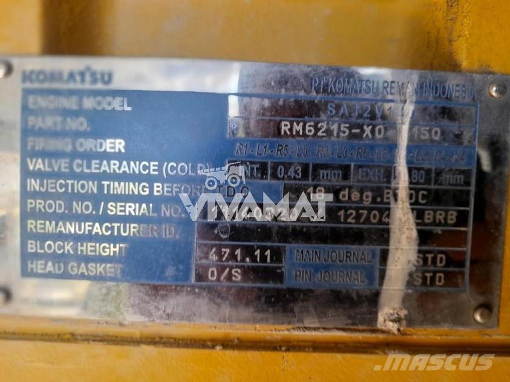 Komatsu SA12V140 - WA800 - HD785 - HD985 - D475 engine - Motores