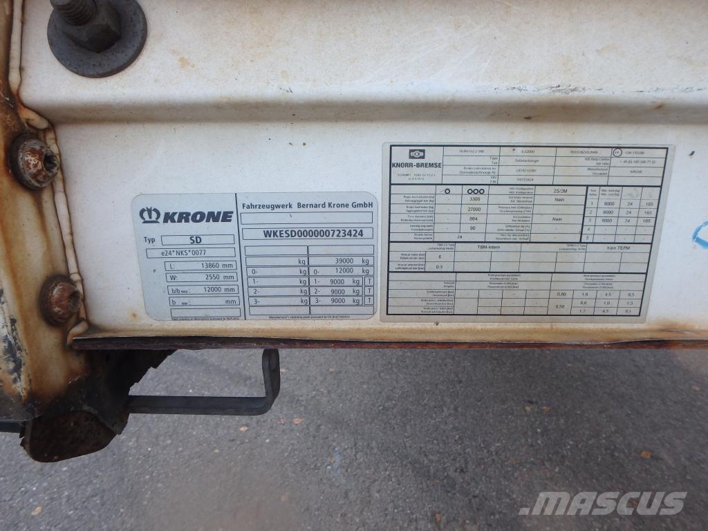 Krone Trailer Curtainsider Lifting + Sliding Roof Mega Semirremolques con caja de lona
