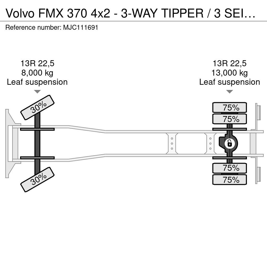 Volvo FMX 370 4x2 - 3-WAY TIPPER / 3 SEITEN KIPPER / TRI Tipper trucks