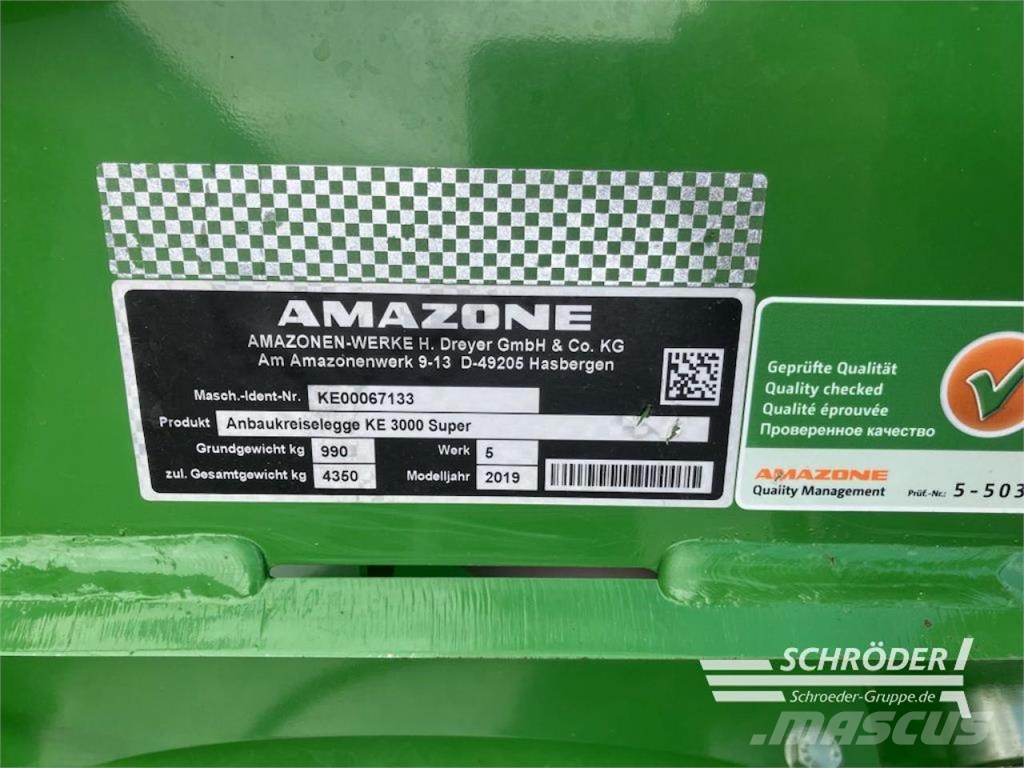 Amazone KE 3000 SUPER / D9 3000 SUPER Kylvölannoittimet
