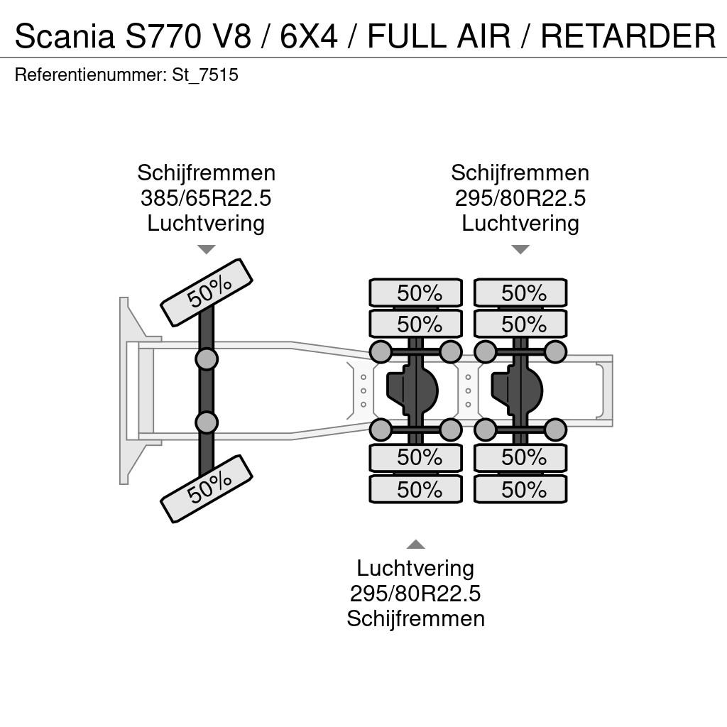 Scania S770 V8 / 6X4 / FULL AIR / RETARDER Trekkers