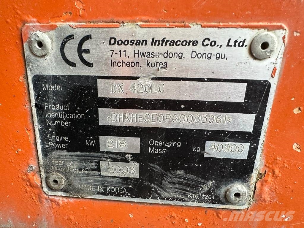 Doosan 2006 DX 420 LC Гусеничные экскаваторы