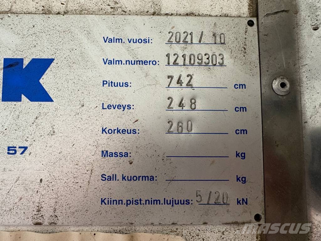 MAN TGM 15.250 4x2LL/5425 KSA-kori + PL-nostin Sunkvežimiai su dengtu kėbulu