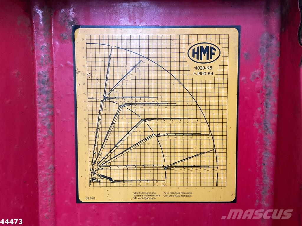 DAF FAQ CF 510 8x2 Euro 6 HMF 40 Tonmeter laadkraan + Всъдеходни кранове