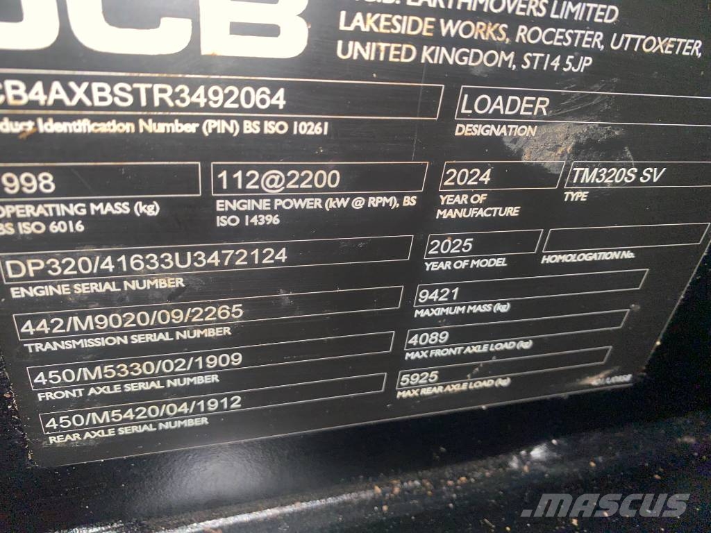 JCB TM 320 S معدات مناولة لأغراض الزراعة