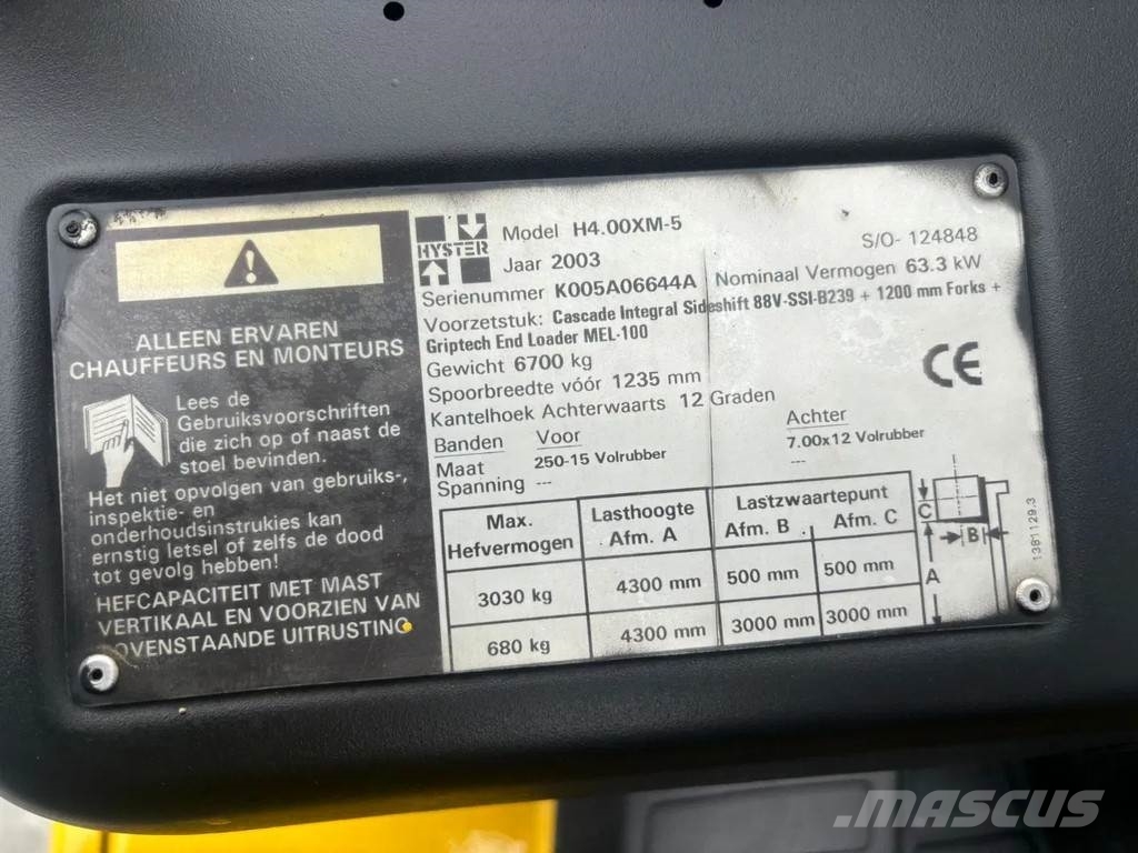 Hyster H4.00XM Heftruck LPG forklifts