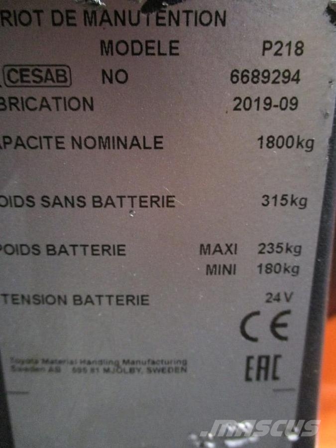 Cesab P218 Nisko podizni električni viljuškar