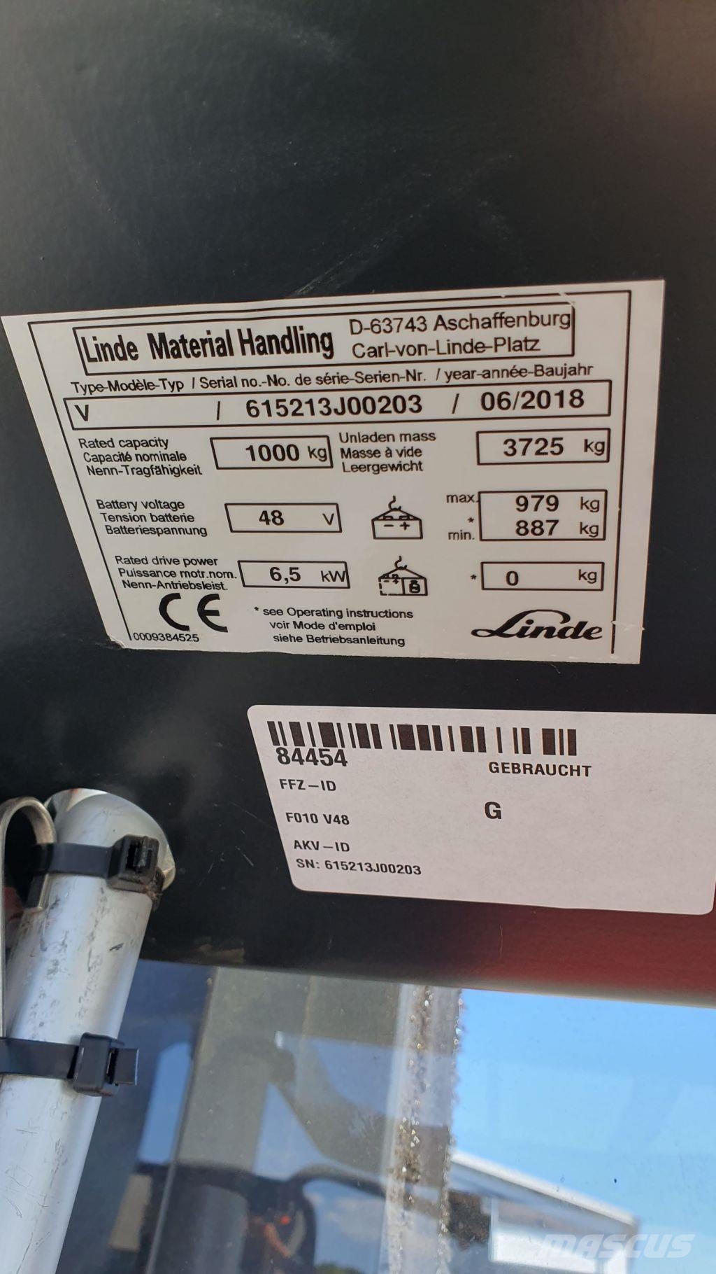 Linde V48 Visokodvižni komisionirni viličar