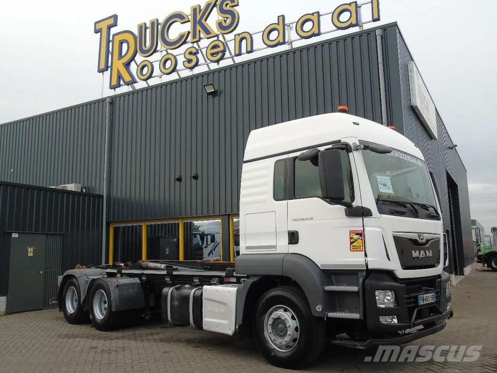 MAN TGS 28.470 + 20T hook + 6x2 Camiones polibrazo