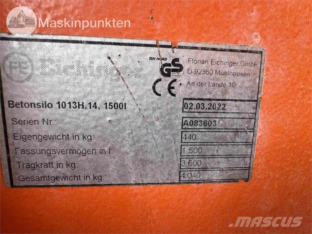 Eichinger Betongsilo 1013H.14 1500L Pavimentadoras de concreto