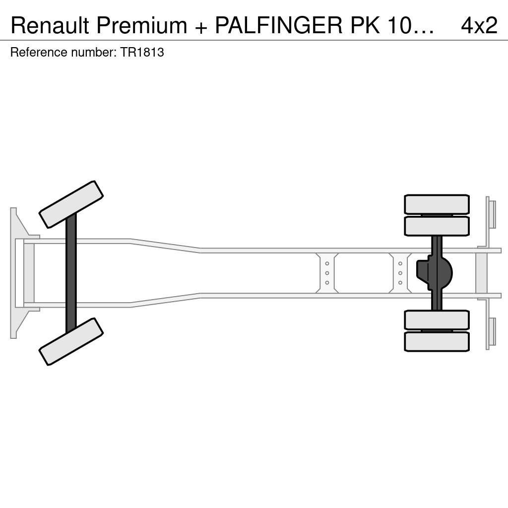 Renault Premium + PALFINGER PK 10000. 2 X EXT. + REMOTE + All terrain cranes
