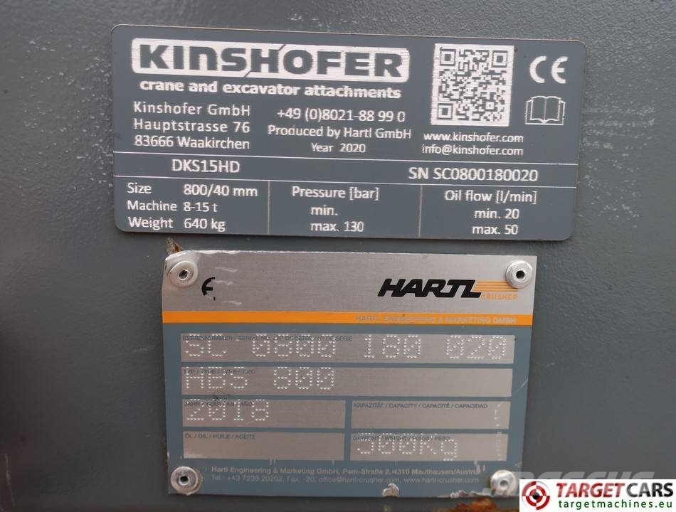 Kinshofer DKS15HD Screening 80cm Bucket 8~15T Unused Κουβάδες
