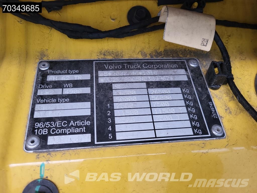 Volvo FH 460 6X2 LNG COMBI Sliding roof VEB+ Automatic A Tents