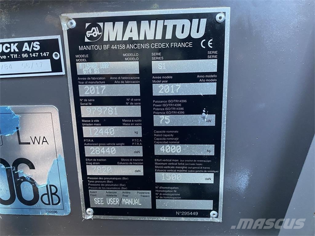 Manitou MT1840A ST4 Teleskoplastere