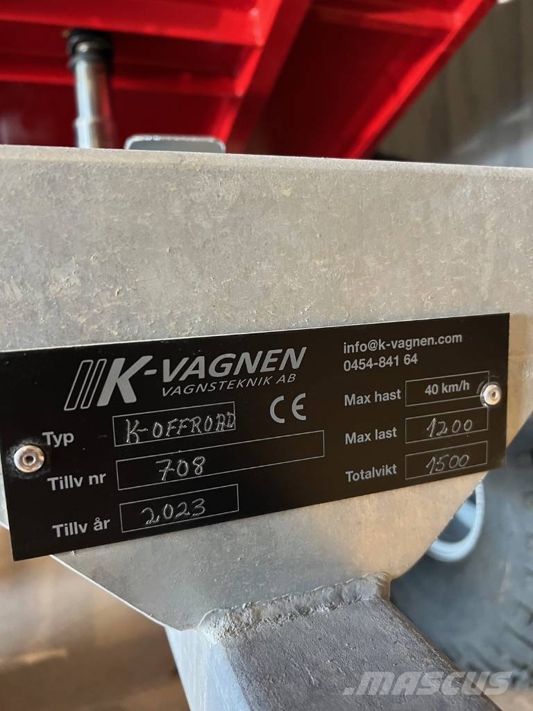 K vagnen Offroad trevägstipp ATV och Minigrävare Portaalsysteem oplegger