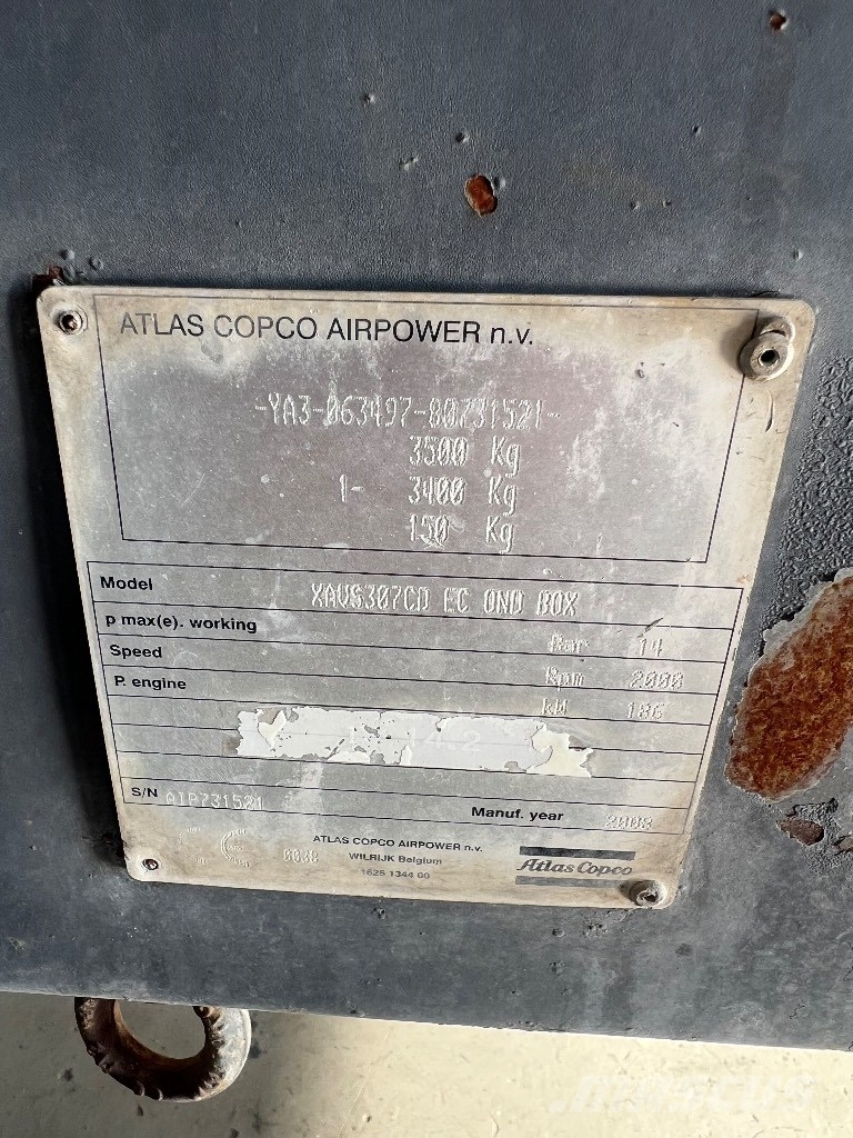 Atlas Copco XAVS 307 CD Kompressorer