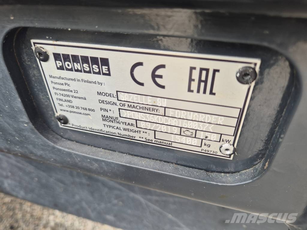 Ponsse GAZELLE 8W Vyvážecí traktory