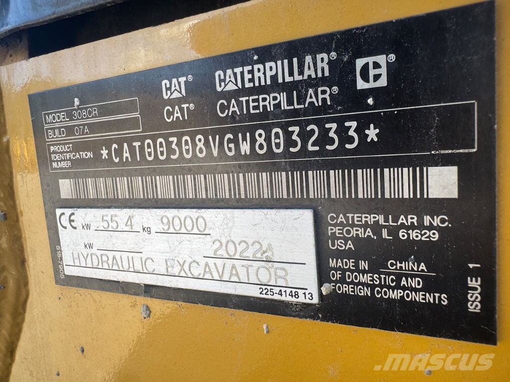 CAT 308 CR Midigraafmachines 7t - 12t