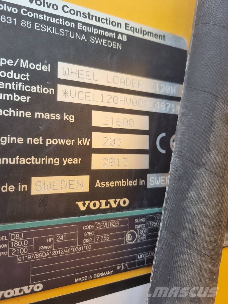 Volvo L 120 H Rataslaadurid