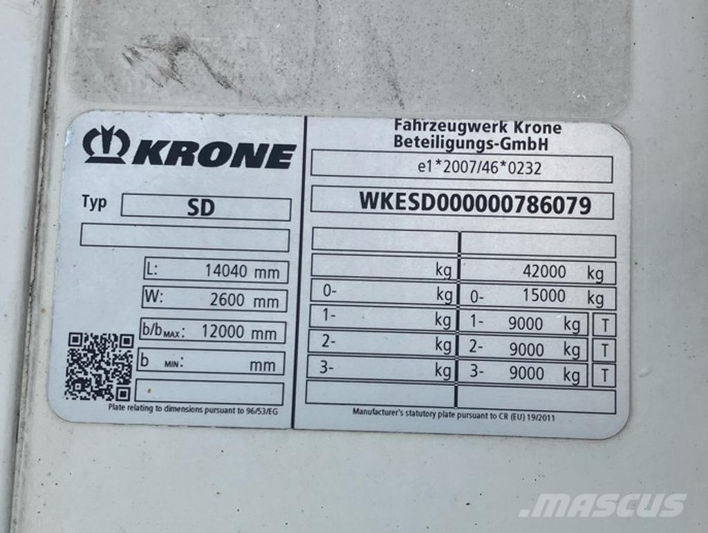 Krone Trailer Reefer Flower Width Straight Koel-vries opleggers